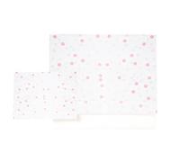 Various - Parure de draps pour berceau 60 x 120 cm, Linge de lit pour bébé, 100 % coton extra doux, fini européen - (drap-housse + drap plat + taie d'oreiller) Motif lune rose/blanc