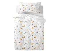 various Parure de Lit Bébé 100 x 135 cm avec Taie 40 x 60 cm, Housse de Couette Bébé 100% Coton avec Fermeture Éclair, Linge de Lit Réversible pour Lit 60 x 120 cm, Motif Party