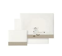 various - Parure de lit pour berceau 60 x 120 cm, bébé printemps et automne, type 100 % coton, extra doux, réfrigéré en Espagne, dessous de lit, drap de dessus et taie d'oreiller, couleur beige