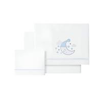 various - Parure de lit pour berceau 60 x 120 cm, pour bébé printemps et automne, type 100 % coton, extra doux, réfrigérée en Espagne, dessous de lit, drap de dessus et taie d'oreiller, couleur