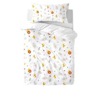 various Parure de lit réversible pour bébé 60x120cm,100% Coton,Comprenant Une Housse de Couette et Une taie d'oreiller,Parure de lit Housse de Couette 90 x 120cm avec taie d'oreiller 60 x 40cm (Leo)