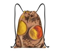 Various Seasonings - Sac de sport léger avec cordon de serrage - Sac de sport pliable et résistant à l'eau avec bandoulière réglable - Idéal pour le sport, le yoga, les voyages et l'école, Noir , M