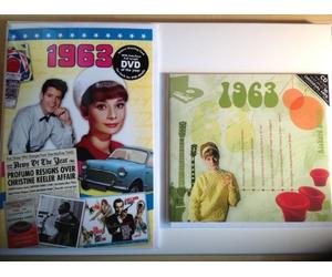 Various - See Listing - 50th Birthday Presents for Women - 1962 DVD Film , 1962 Chart Hits CD and 1962 Birthday Card