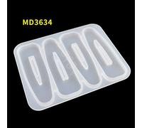 Various Shapes Hair Clips Moulds Pin Silicone Mold Resin Mould Epoxy Barrette Mould Crystal Leaves Pin