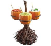 Various Styles Halloween Pumpkin Snack Bowl Stand - Pumpkin/Square Plate