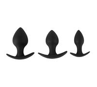 Black Velvets 3 piece Anal Trainer Set lot de plugs anaux Black