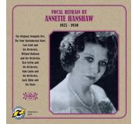 Annette Hanshaw Vocal Refrain By Annette Hanshaw 1927-1930 (CD) Album