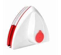 VarityMart Nettoyant magnétique pour vitres, outil de nettoyage à double face, construction en ABS et caoutchouc, pour une épaisseur de verre de 8-15 mm, avec corde de sécurité, rouge