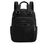 VARLIVOO Femmes Sac à Dos avec USB Port Cartable Sac à Dos Ordinateur Portable 13" Pouces Sacs D'école Collège Voyager Commuer Camping Imperméable Polyester Noir