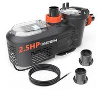 VARMINPOOL Pompe de piscine à vitesse variable au sol, 2,5 HP, 10567 GPH Pompe de piscine à haut débit économe en énergie pour piscine hors sol, minuterie programmable, couvercle