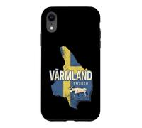 Varmland Suède Carte de la Province rétro Souvenir Vintage Coque pour iPhone XR