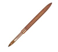 varnishea Pure Kolinsky Brosse à ongles en acrylique avec manche en bois massif pour application de poudre et acrylique - Essentiels de salon et de bricolage - Taille 12, 1 pièce