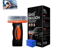 Varoa Windshield Cleaner, Varoa Glass Oil Film Remover, Automotive Glass Handle Oil Film Remover Lotion, OilFilm Emulsion Glasses Cleaner, Improves Clarity (1pcs)