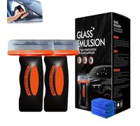 Varoa Windshield Cleaner, Varoa Glass Oil Film Remover, Automotive Glass Handle Oil Film Remover Lotion, OilFilm Emulsion Glasses Cleaner, Improves Clarity (2pcs)