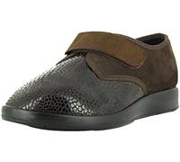 VAROMED Chaussures extensibles Zurich pour femme, chaussures thérapeutiques, extra larges (L), semelle lâche, moka, 43 EU Large