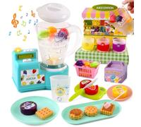 Varrotoy Accessoires Cuisine Enfant, Jouet Presse-Agrumes Enfant avec Fruits à Découper & Aliments Magiques à Changement de Couleur, Jouet d’Imitation Regalo pour Fille 3 4 5 Ans