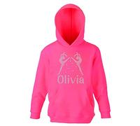 Varsany Sweat à capuche de gymnastique personnalisable Rose 9-10 ans Motif miroir pour filles Idéal pour le ballet, la danse, la gymnastique