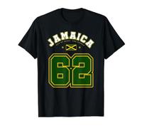 Varsity Vintage jamaïcain T-Shirt Graphique avec Valeur, Homme, Noir, M