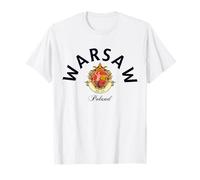 Varsovie Pologne, Cadeau de Varsovie, Carte de la Pologne de Varsovie, Varsovie T-Shirt