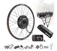 Varstrom 48V 1000W 1500W Kit Conversion Velo Electrique, Kit Moteur Moyeu Avant & Arrière 26 27,5 28 29 Pouces 700C avec Affichage Optionnel & Batterie, EBike Kit pour Cassette & Frein Disque MTB CTB