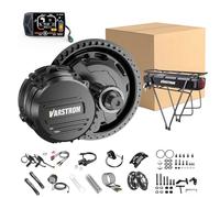 Varstrom 48V 1000W Kit Conversion Vélo Électrique Moteur Central TSDZ16 avec Capteur Couple, Affichage EKD01 & Batterie 48V 18,2Ah Porte-Bagages, Kit Conversion 1000W pour BB68-73mm VTT Tricycle CTB