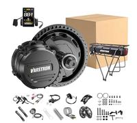 Varstrom 48V 1000W Kit Conversion Vélo Électrique Moteur Central TSDZ16 avec Capteur Couple, Affichage SWM58 & Batterie 48V 18,2Ah Porte-Bagages, Kit Conversion 1000W pour BB68-73mm VTT Tricycle CTB