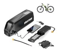 Varstrom 48V 13Ah Batteria Velo Electrique, Batterie Lithium Downtube 48V avec Chargeur 2A & Port USB, Compatible avec Kit de Conversion Vélo Électrique Bafang AW 1000W 750W 500W 250W