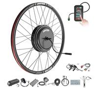 Varstrom 48V1000W Kit Conversion Vélo Électrique Moteur Moyeu Avant, Kit Ebike 1000W 28" 29" 700C, Moteur sans Balais sans Engrenage avec VD18MT Affichage pour Freins à Disque MTB CTB