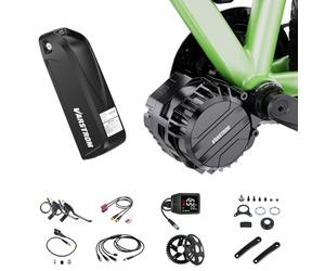 Varstrom 750W Kit Conversion Velo Electrique, 48V Torque Sensor Mid Moteur avec DZ41 Display, DIY Electric Bike Conversion Kit avec 48V 20Ah Downtube Ebike Batterie| BB 68-73MM