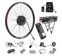 Varstrom Kit de Conversion de Vélo Électrique 48V 500W 750W, Moteur de Moyeu Arrière 26" 27,5" 29" 700C avec Batterie et Affichage, Moteur sans Balais à Engrenages pour Cassette & Frein à Disque