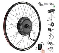 Varstrom Kit de Conversion Vélo Électrique 48V 1000W, Moteur Moyeu Arrière 27,5 Pouces sans Balais, Écran Tactile VD18MT, Contrôleur Étanche, Capteur Pas