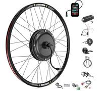 Varstrom Kit de Conversion Vélo Électrique 48V 1000W, Moteur Moyeu Arrière 27,5 Pouces sans Balais, Écran Tactile VD18MT, Contrôleur Étanche, Capteur Pas