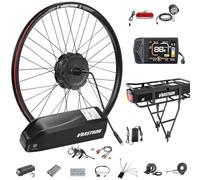Varstrom Kit De Conversion Vélo Électrique 48V 500/750W Avant & Arrière 20-28", Moteur Moyeu Roue, avec Batterie & Display Optionnels, pour Frein Disque/V-Brake, VTT Route