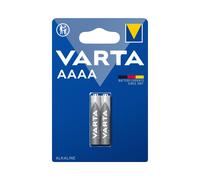Varta 04061-101-402 : Lot de 2 Piles Alcalines AAAA 1.5V, Facteur de Forme Cylindrique, Dimensions 8.2mm x 40.2mm, Poids 6g, Usage Unique