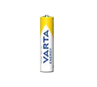 Varta 04103-229-630 : Pack de 4 piles alcalines AAA 1.5V à usage unique - Dimensions 44.5mm x 10.5mm, poids unitaire 11.3g