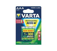 Varta 1000mAh Ni-MH Hybride Nickel Metal 1000mAh 1.2V Batterie Rechargeable - Batteries Rechargeables (1000 mAh, Hybrides Nickel-métal (NiMH), AAA, 1,2 V, Or, Vert, 4 pièce(s))