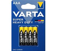VARTA Superlife : Piles Zink-Carbone AAA Micro R03 1.5V - Pack de 4