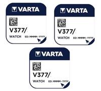 Varta 3 Piles oxyde argent V377 SR626SW SR66 377 1,55V ( Accessoire alimentation ) -