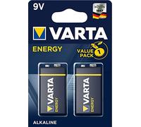 Varta 4122 - Pack de 2 Piles alcalines, Taille 9 V, Couleur Bleu