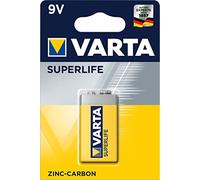 Varta 42338 Superlife 6F22/9V Bloc de 10 Piles au chlorure de Zinc 9 V