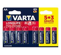 Varta Piles alcalines AA (LR6) LongLife Max Power 5+3