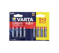 5+3 Piles Alcalines AAA / LR03 Varta LongLife Max Power