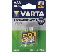 Varta 56703101402 Rechargeable Accu Power - Micro/AAA, 1.2 V, 800 mAh, 2er-Bister