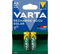 Varta Recharger Accu Solar (2 pcs, AA, 800 mAh, Batterie), Batterie + chargeur