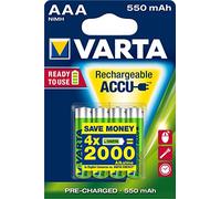 Varta 56743101404 - Pack de 4 Piles (AAA, 550 mAh) Couleur Verte