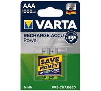 VARTA-5703/2 BLISTER 2 ACCUS LR03 / AAA / HR03 NIMH 1.2V 1000mAh VARTA