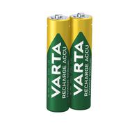 Varta 5703B Piles Rechargeables AAA NiMH 1.2V 1000mAh, Pack de 2, Dimensions 10.5 x 44.5 mm, Packaging Blister PET
