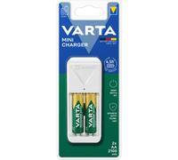 VARTA 57656 Mini Chargeur 2 Aa batteries Inclus 2100mAh Smart Switch Off Neuf