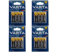 4 Piles Salines AA / LR6 Varta Super Heavy Duty