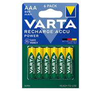 Varta Piles rechargeables AAA Recharge Accu Power 800 mAh Ni-MH préchargées - lot 6